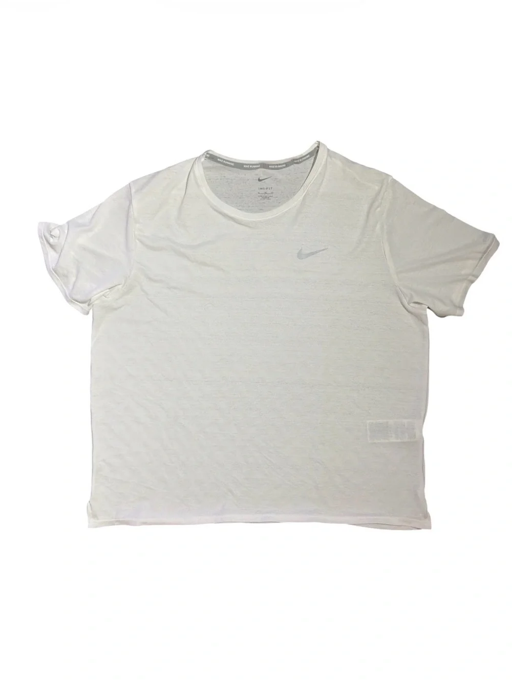 Nike Running Dri-FIT Lightweight Performance Tee Men’s XL White Gray